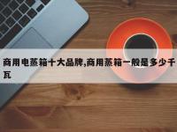 商用电蒸箱十大品牌,商用蒸箱一般是多少千瓦